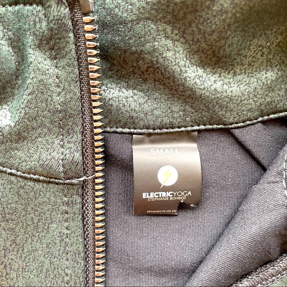 ELECTRIC YOGA Coil Green Faux Leather Jacket Small - Picture 4 of 11